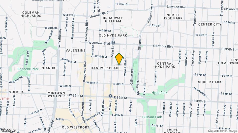 3633 Walnut St Map and Location Details