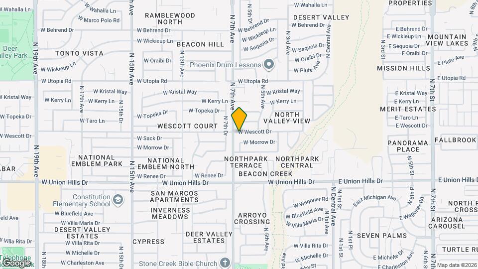 619 W Wescott Dr, Unit Apt#A Mapa y Detalles de la Ubicación