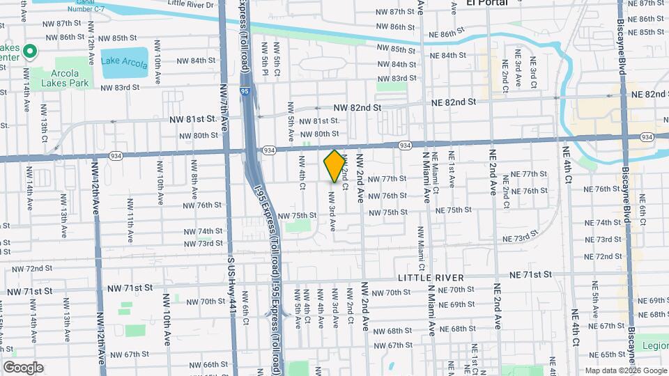 7655 NW 3rd Ave Map and Location Details