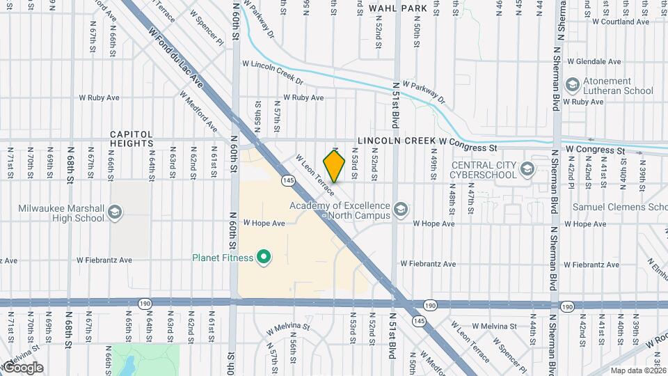 5382 W Leon Terrace Map and Location Details