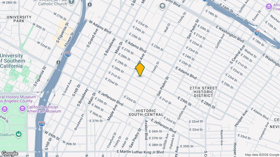 433 1/2 East 30th Street Map and Location Details