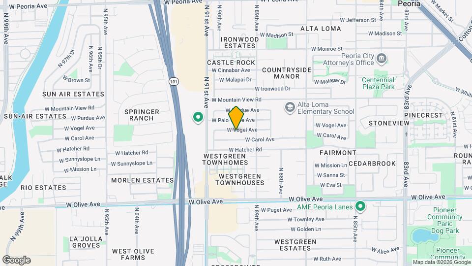 8939 W Vogel Ave Mapa y Detalles de la Ubicación