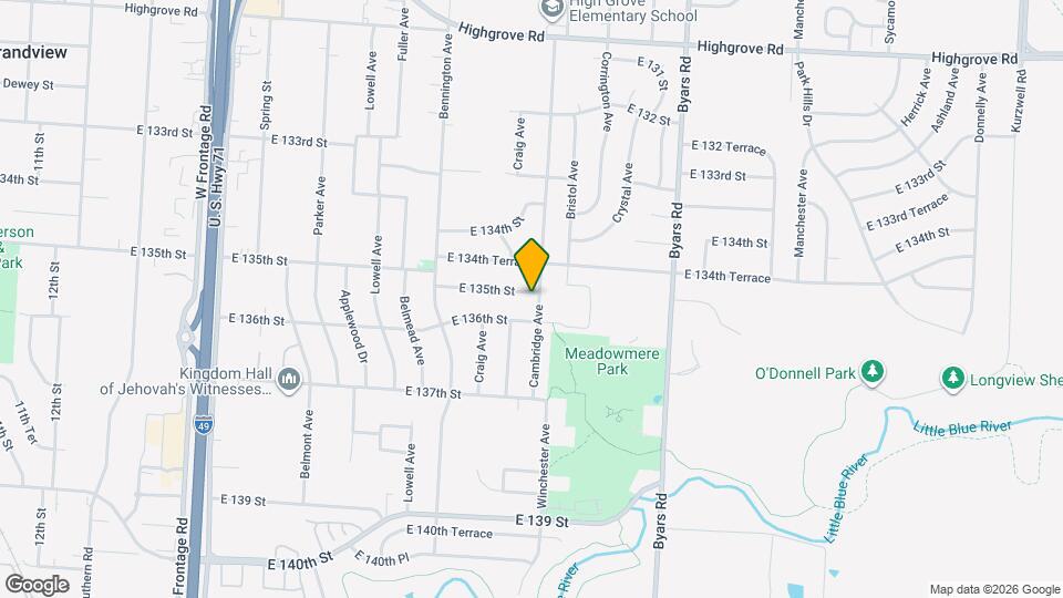 13506 Cambridge Ave Map and Location Details