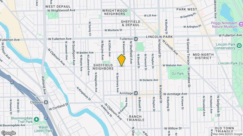 1043 W Webster Ave, Unit 2 Map and Location Details