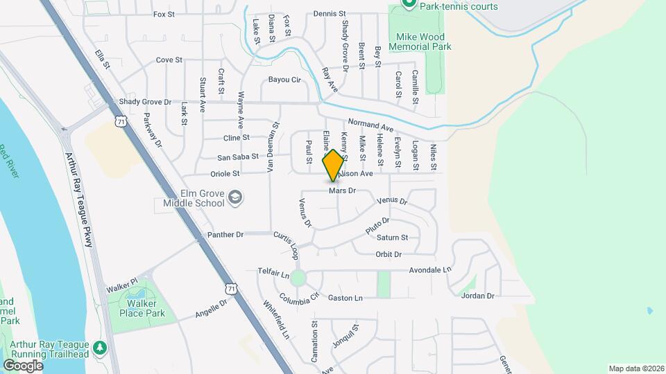 1821 Mars Dr Map and Location Details