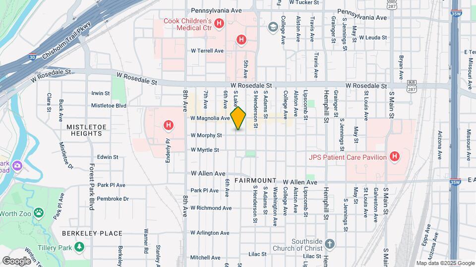 1329 S Lake St Map and Location Details