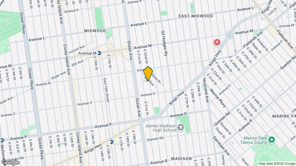 1512 E 22nd St, Unit 1 Map and Location Details