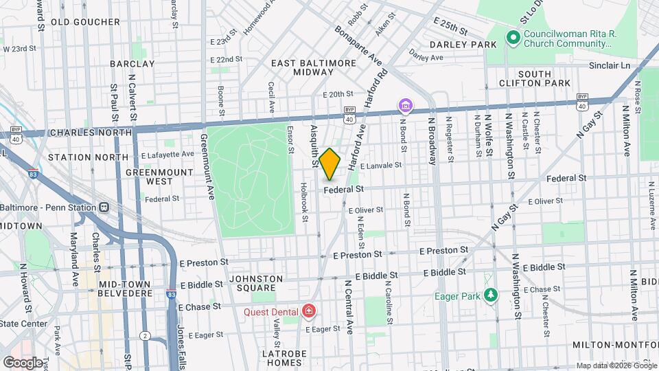 1216 Federal St Map and Location Details