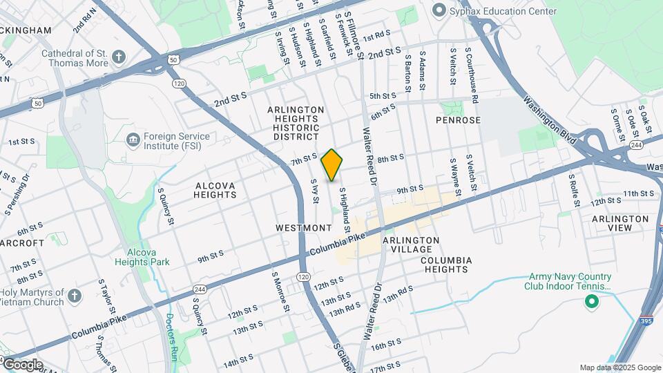 819 S Irving St Map and Location Details