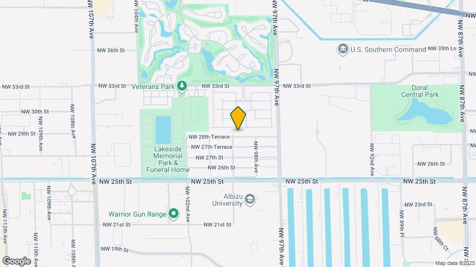 9895 NW 28th Terrace Map and Location Details