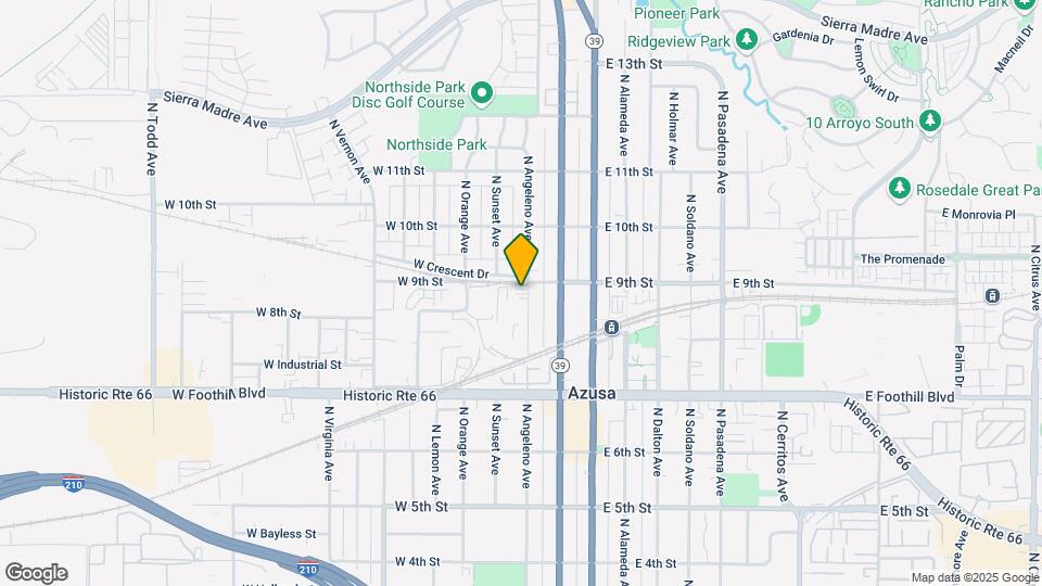 843 N Angeleno Ave Map and Location Details