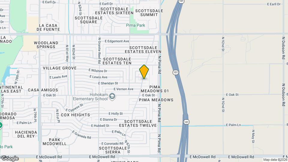 8702 E Sheridan St Map and Location Details