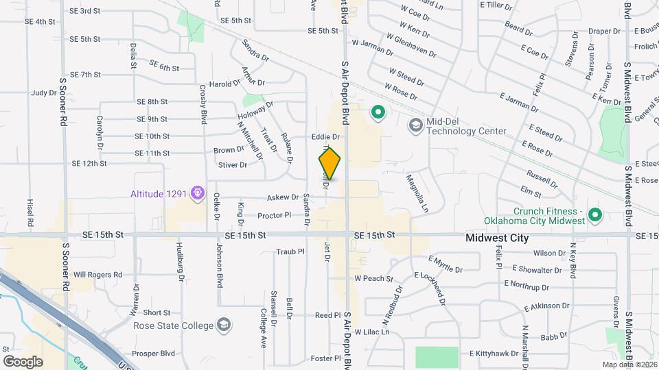 1612 Thompson Dr Map and Location Details