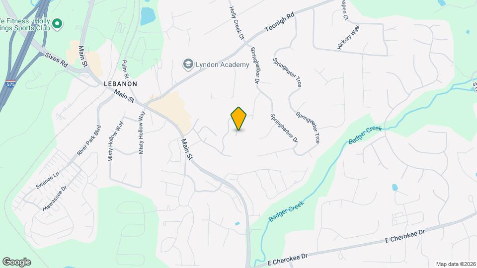 599 Fox Creek Crossing Map and Location Details