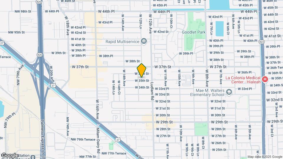 1275 W 35th St Map and Location Details