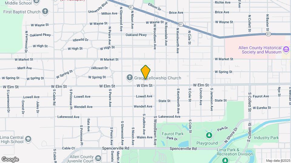 1432 W Elm St Map and Location Details