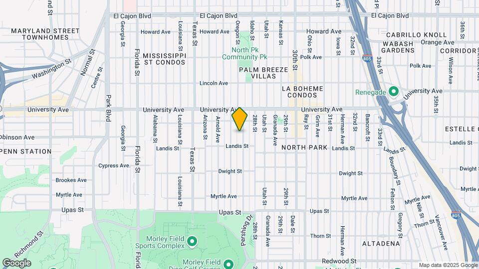 3744 Pershing Ave Map and Location Details