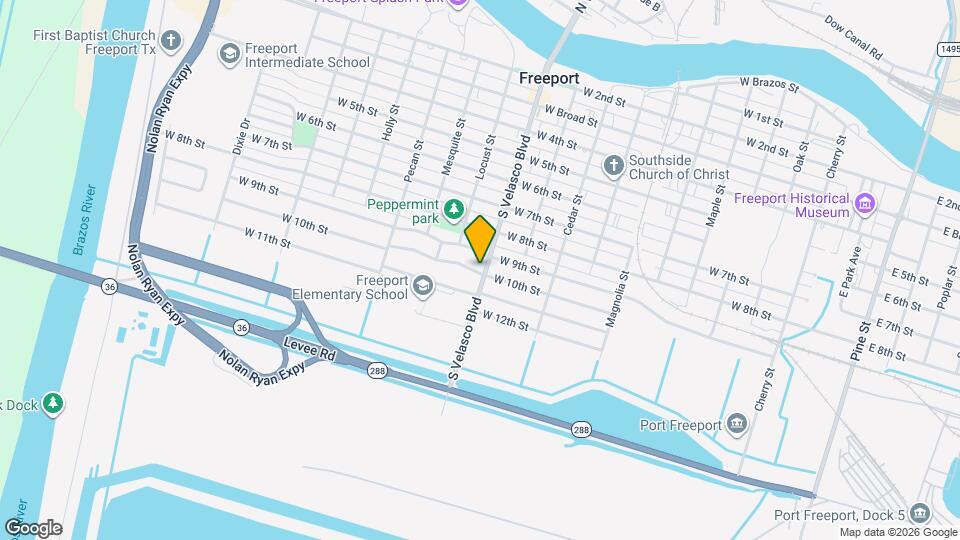 1102 W 10th St Map and Location Details