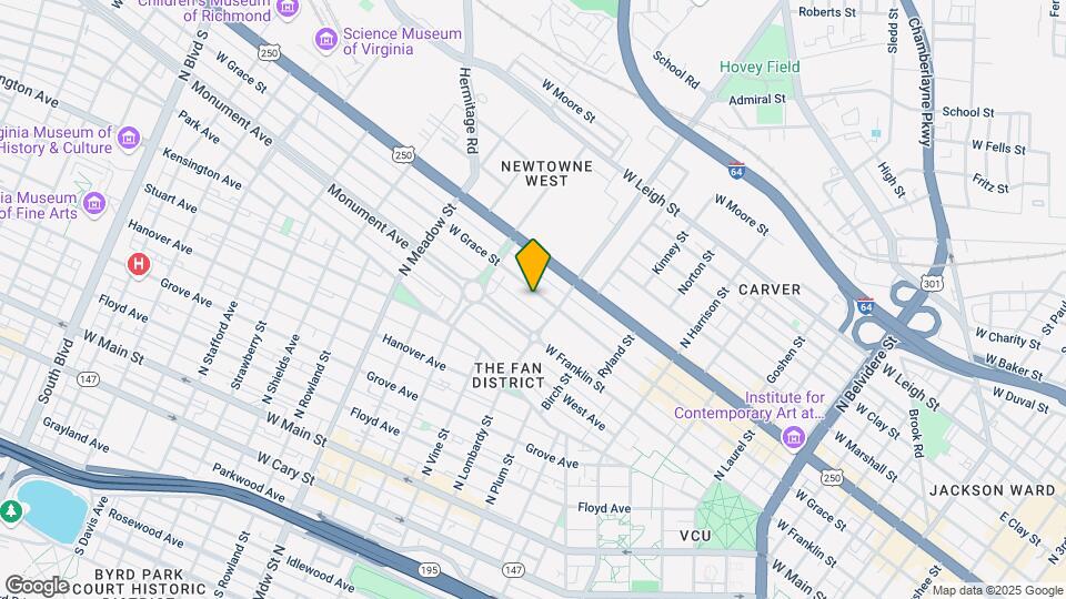 1623 W Grace St Map and Location Details