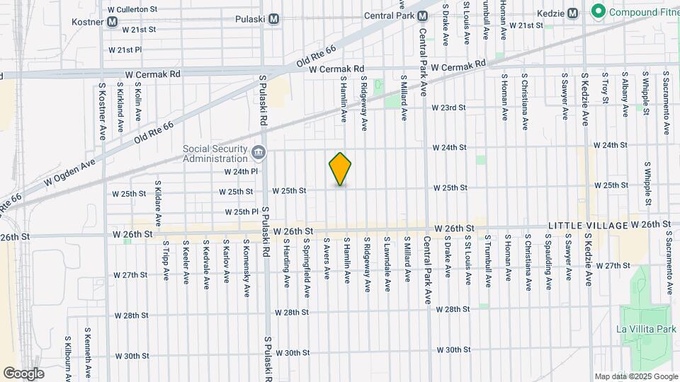 2500 S Hamlin Ave Map and Location Details