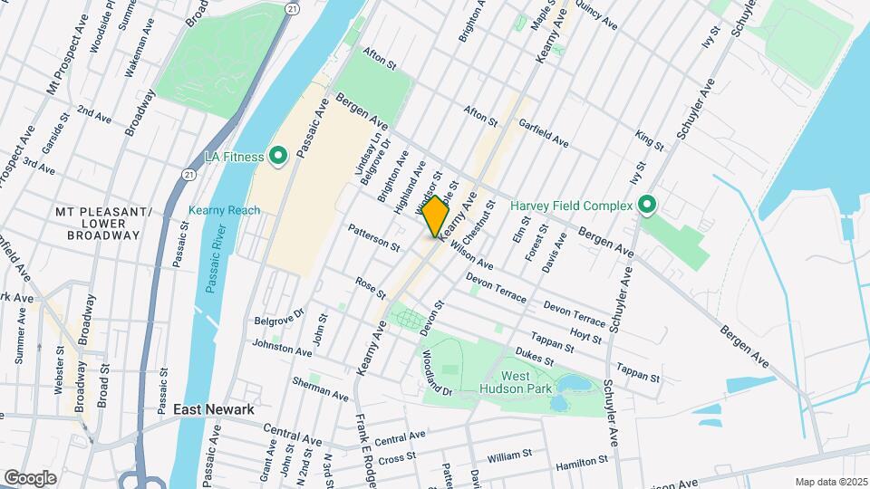 156 Kearny Ave, Unit Shared Apartment Mapa y Detalles de la Ubicación
