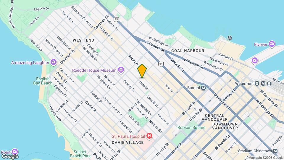 860 Jervis St Map and Location Details