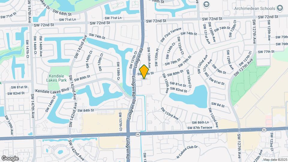 8021 SW 136th Ct Map and Location Details