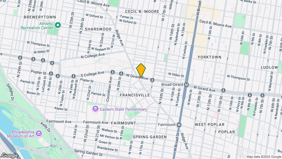 1800 W Girard Ave Mapa y Detalles de la Ubicación
