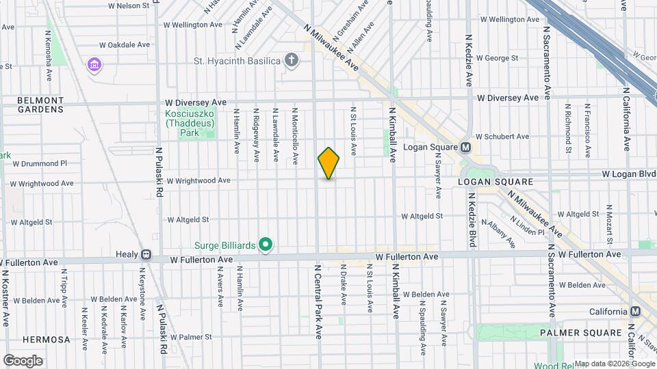 3543 W Wrightwood Ave, Unit 1 Mapa y Detalles de la Ubicación