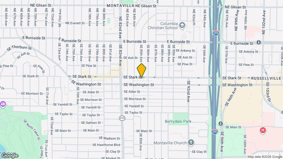 8456 SE Stark St, Unit Appt Map and Location Details