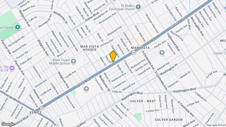 12713 Venice Blvd, Unit Top Floor Mapa y Detalles de la Ubicación