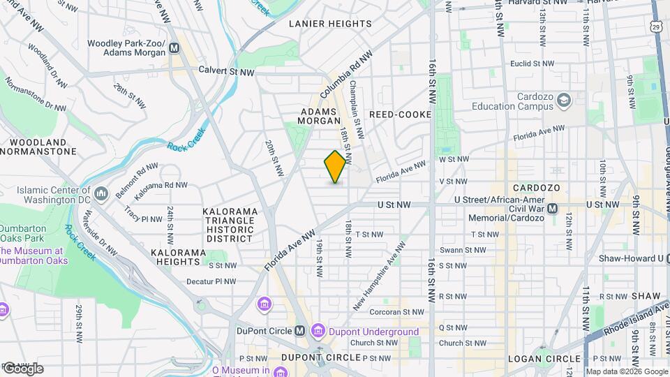 1830 California St NW, Unit 1 Mapa y Detalles de la Ubicación