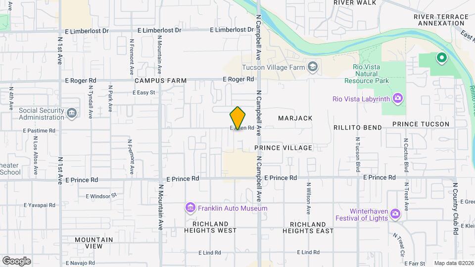 1736 E Allen Rd Map and Location Details