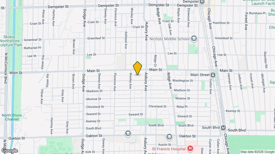 1327 Washington St Map and Location Details