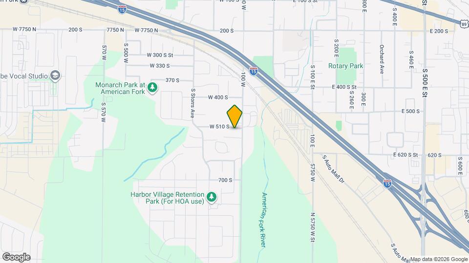 133 W 510 S Map and Location Details