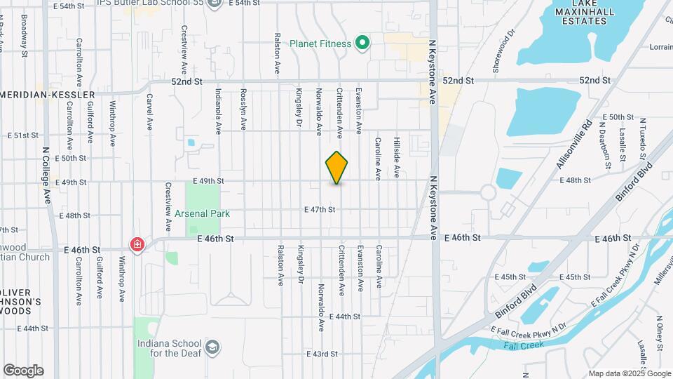 4834 Crittenden Ave Map and Location Details