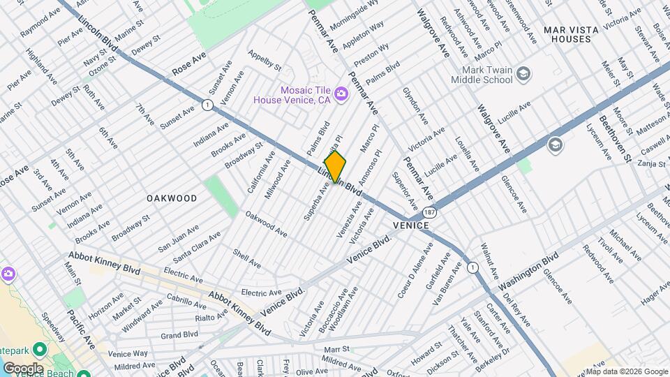 945 Marco Pl Mapa y Detalles de la Ubicación