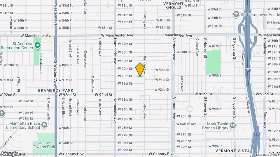 1214 1/2 W 90th Pl Map and Location Details