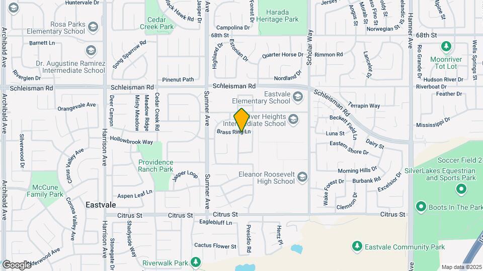 13275 Brass Ring Ln, Unit Eastvale newbuild studio Map and Location Details