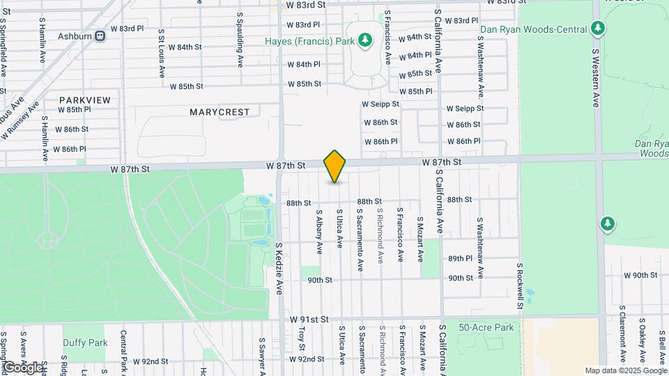 8738 S Utica Ave Map and Location Details