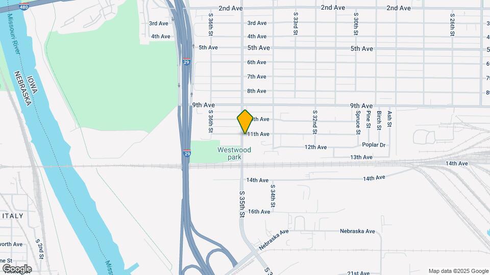 1105 S 35th St Map and Location Details
