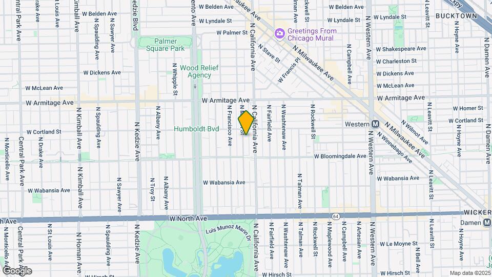 1841 N Mozart St Map and Location Details
