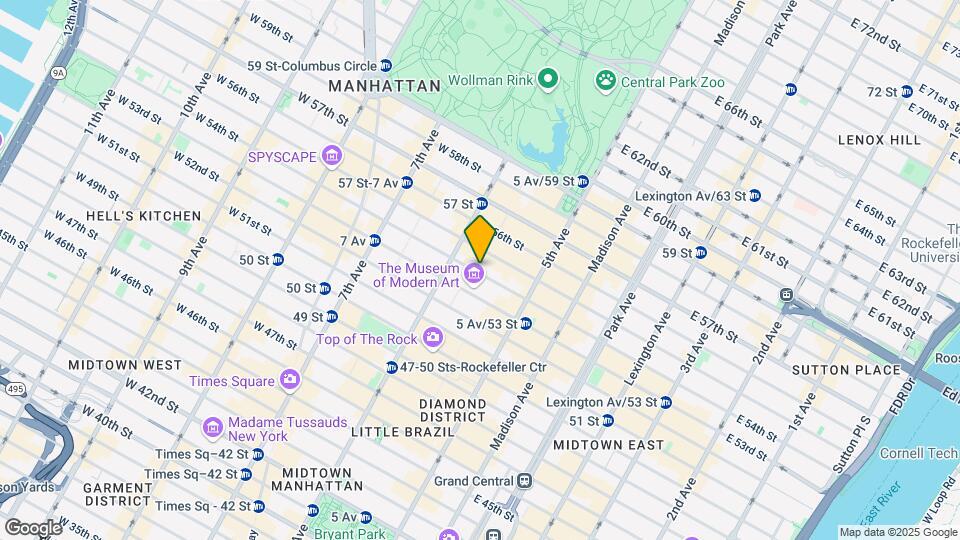 37 West 54th Street Map and Location Details