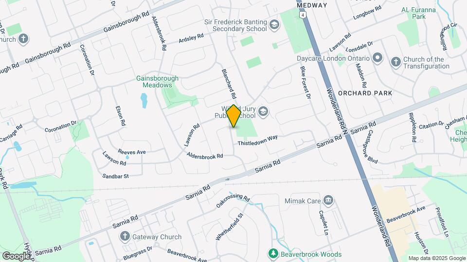 1038 Sherbourne Rd Map and Location Details