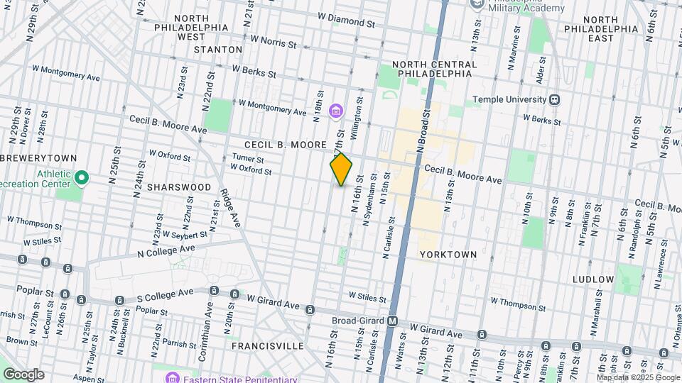 1544 Willington St Map and Location Details
