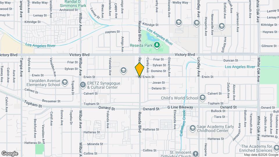 Tarzana Park Apartments Map and Location Details