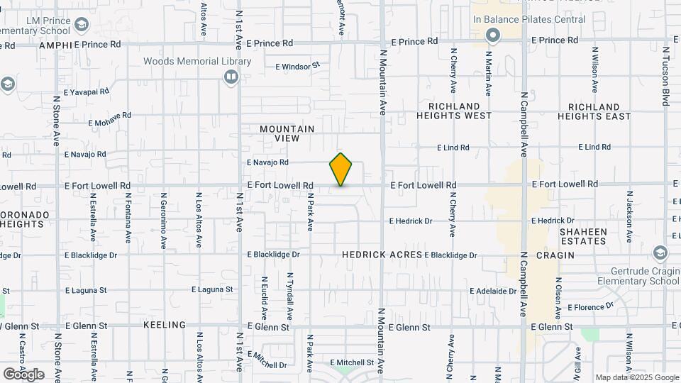 1108 E Fort Lowell Rd Mapa y Detalles de la Ubicación