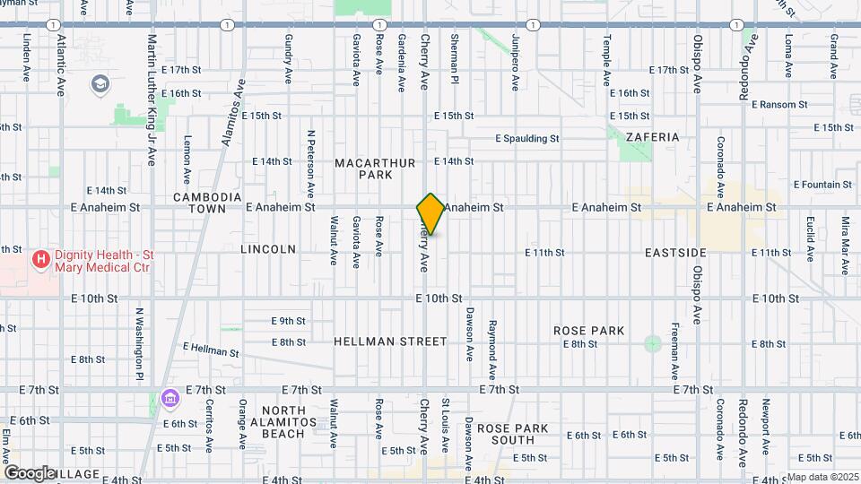 1122 Cherry Ave Map and Location Details