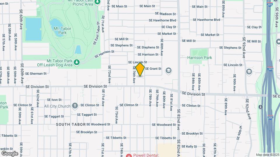 7662 SE Sherman St Map and Location Details