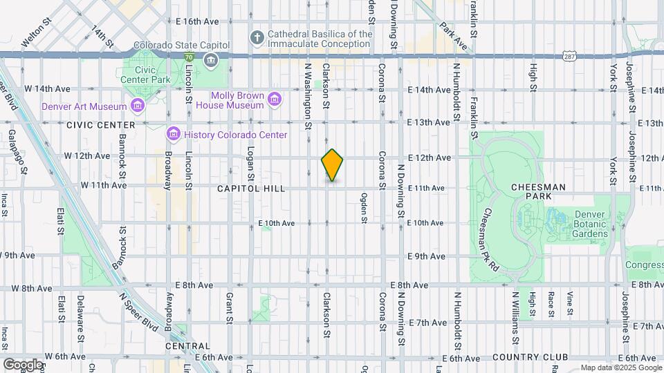801 E 11th Ave Map and Location Details